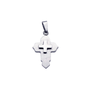 Stainless Steel Small Cross Charm Pendant