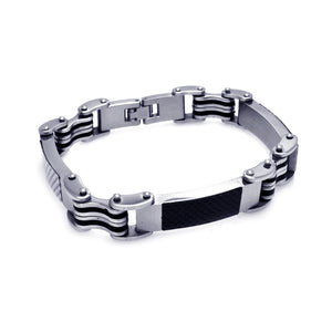 Stainless Steel Carbon Fiber Bracelet