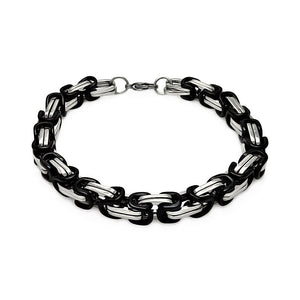 Stainless Steel Two Toned Black Bracelet