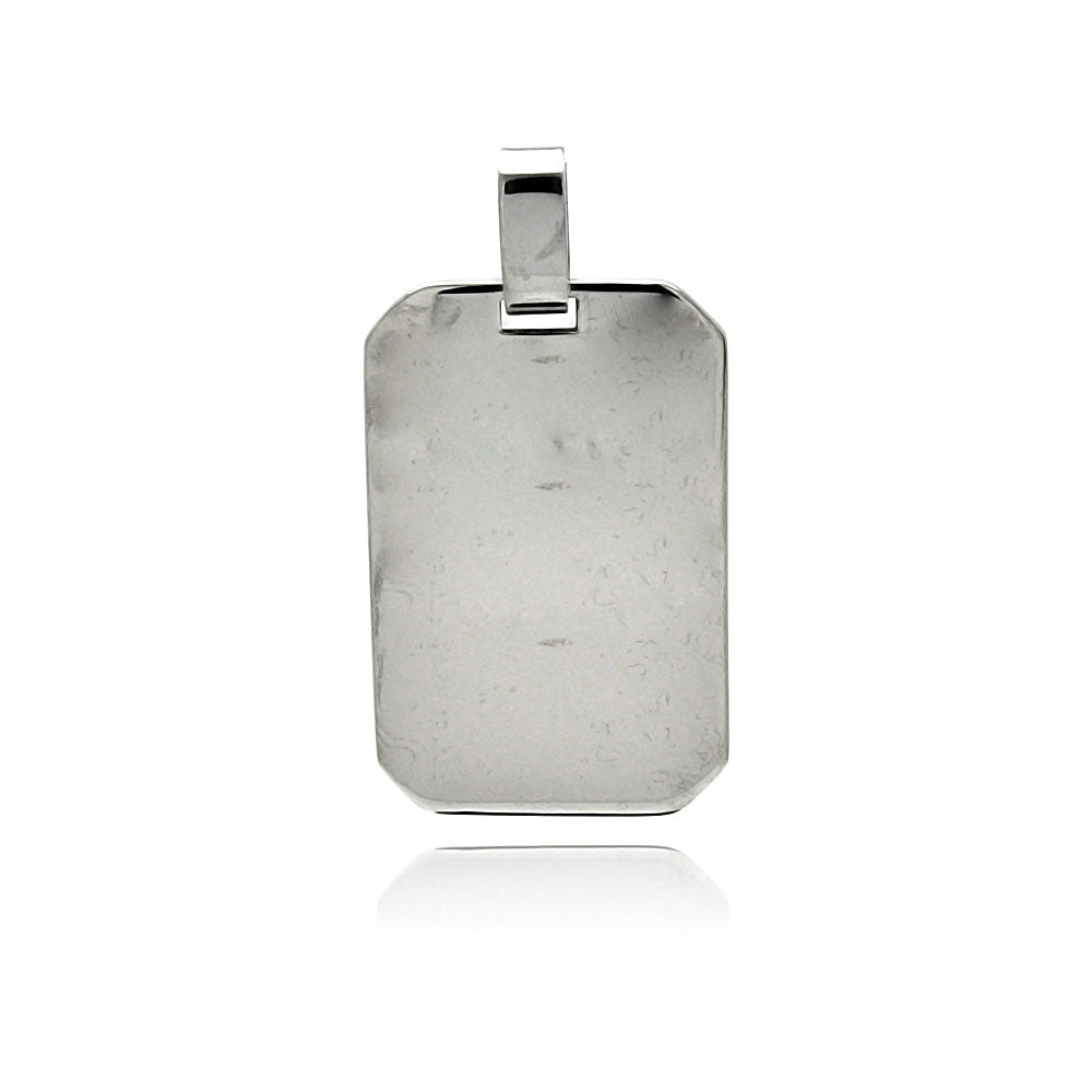 Stainless Steel High Polish Dog Tag Charm Pendant