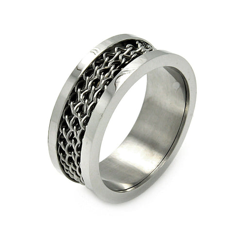 Men's Stainless Steel Chain Ring
