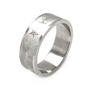 Men's Stainless Steel Star Design Ring