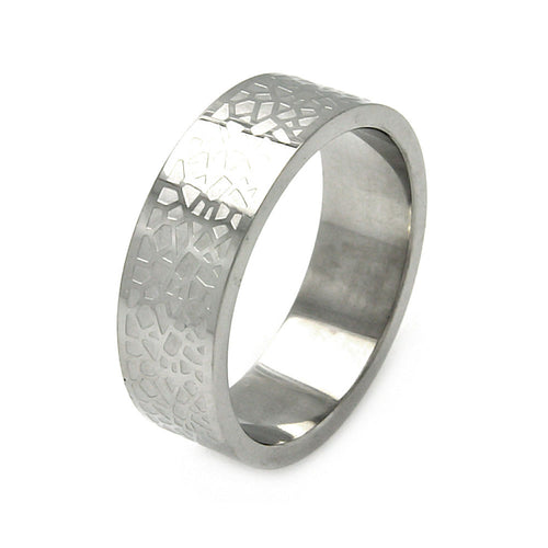 Men's Stainless Steel Rock Design Ring
