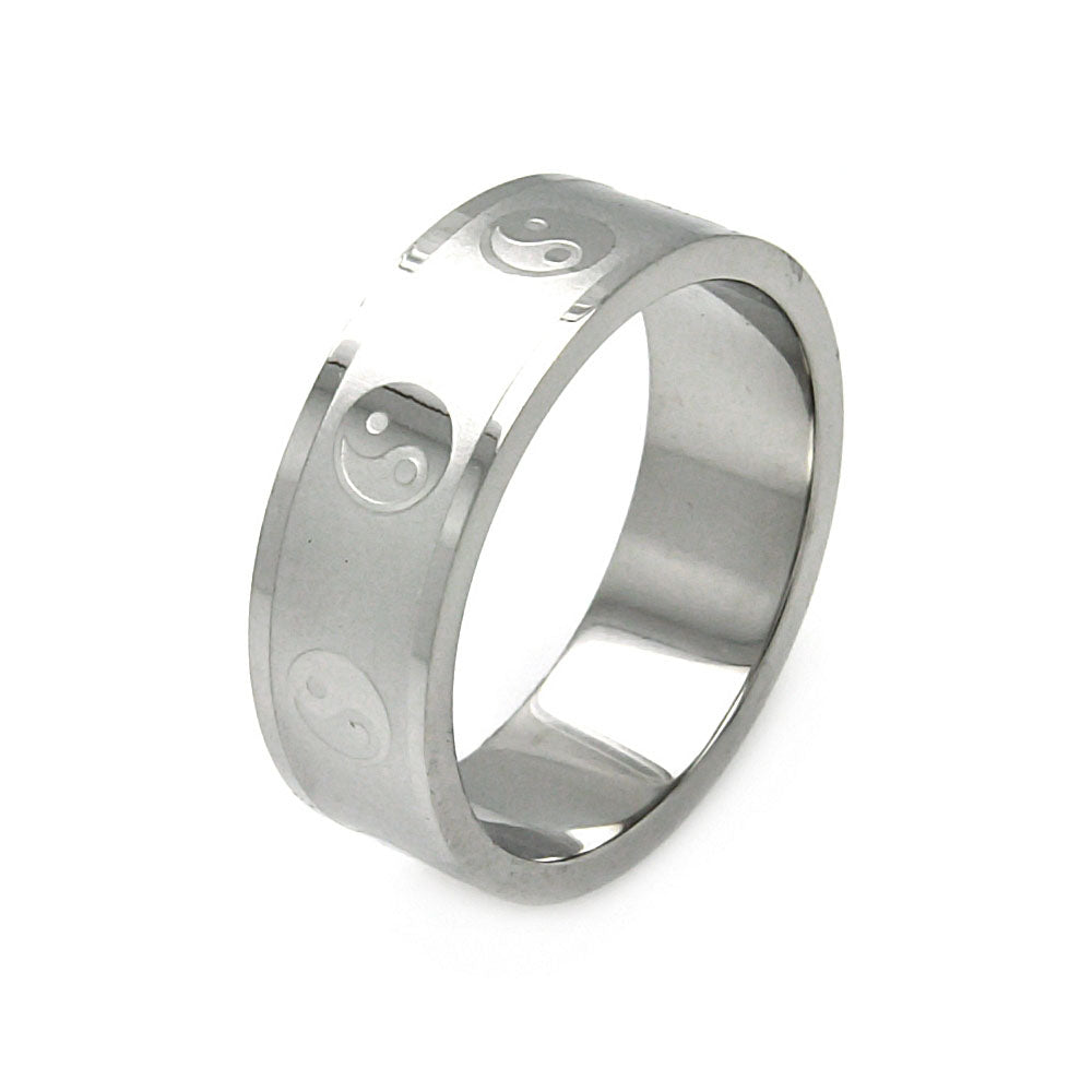 Men's Stainless Steel Yin Yang Design Ring