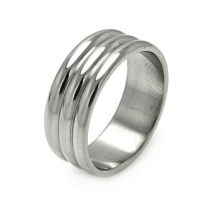 Men's Stainless Steel Three Row Ring