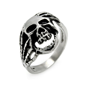 Men's Stainless Steel Skull   Hands Ring
