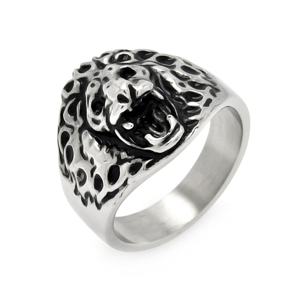 Men's Stainless Steel Lion Head Ring
