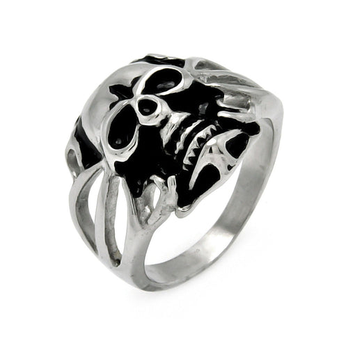 Men's Stainless Steel Open Skull Ring