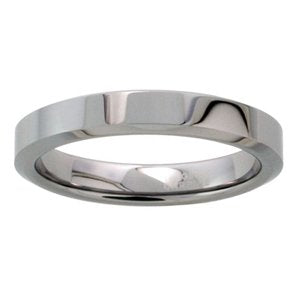 Tungsten 4 mm (5/32") High Polish Flat Band / Thumb Ring.