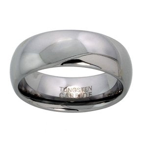 Tungsten 5/16" (8mm) High Polished Comfort Fit Domed Wedding Band