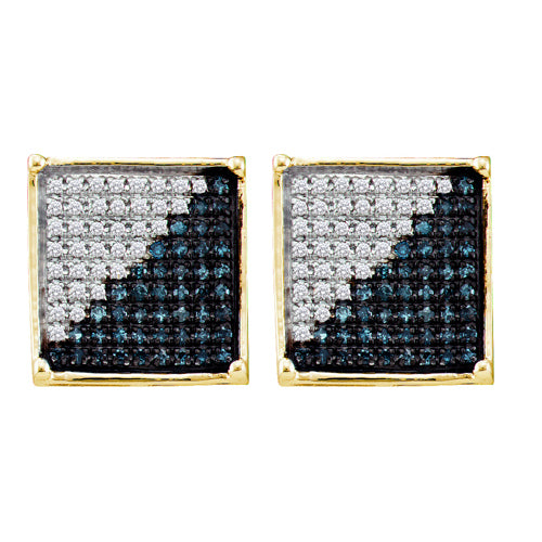 10k Yellow Gold 0.33Ctw Diamond Micro Pave Earring