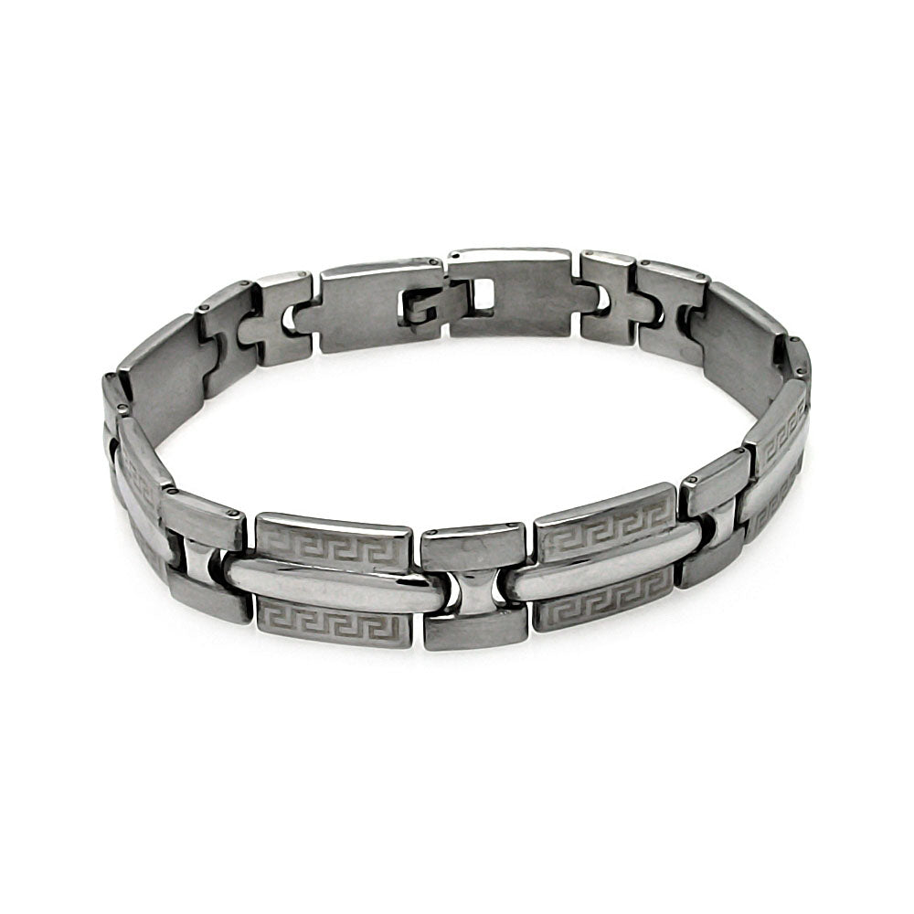 Men's Stainless Steel Link Bracelet-Gold plated stainless steel link bracelet