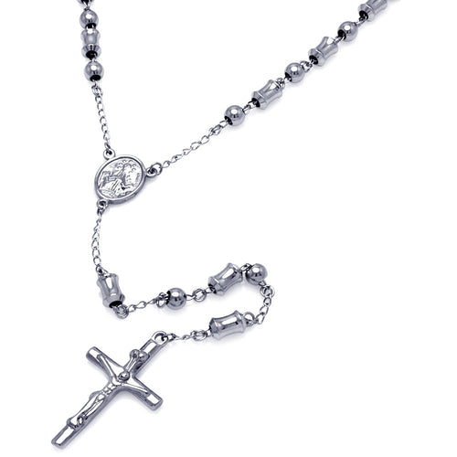 Stainless Steel Rosary Necklace