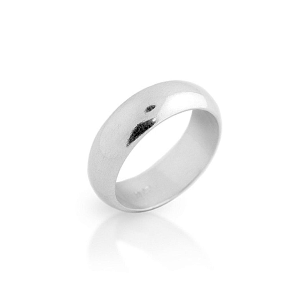 925 Sterling Silver 6Mm Plain Band ring