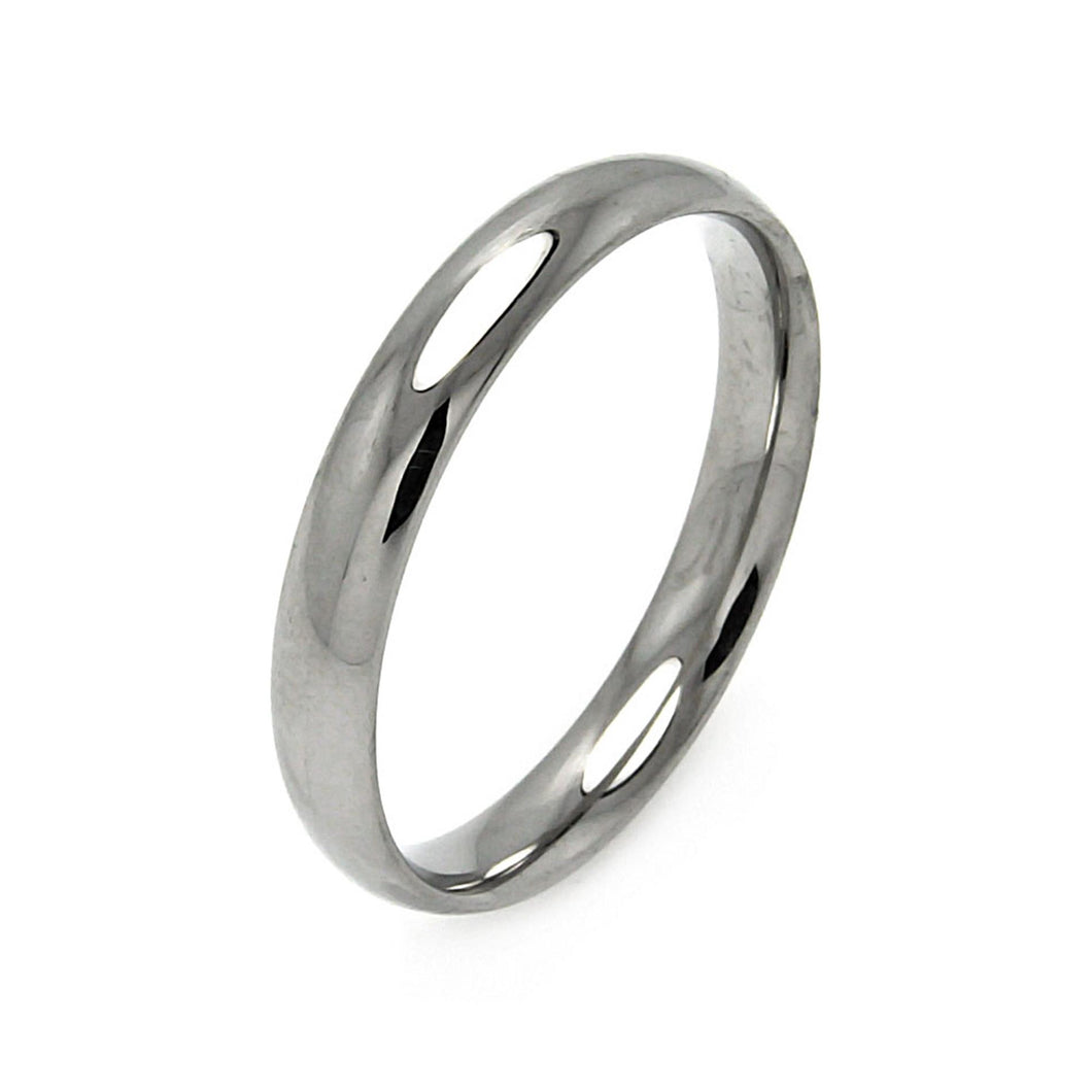 Mens Stainless Steel Jewelry 4Mm High Polished Plain Band Width: 4Mm