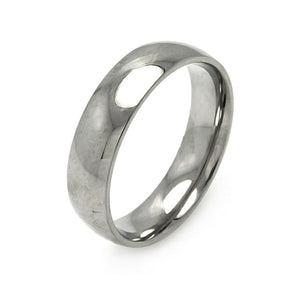 Stainless Steel Jewelry 6Mm High Polished Plain Band Ring Width: 6Mm