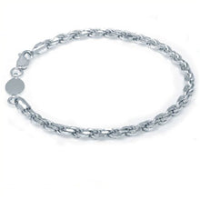 Load image into Gallery viewer, .925 Sterling Silver Rope Bracelet (8&quot;)