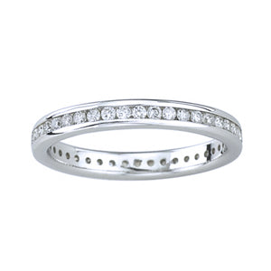 1/2 Carat Diamond 14k White Gold Eternity Wedding Band