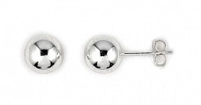 STERLING SILVER 6MM Ball Studs Earrings