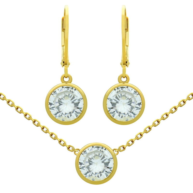 925 Sterling Silver Nickel Free Gold Plated Set: 7.5mmngs And 16+2