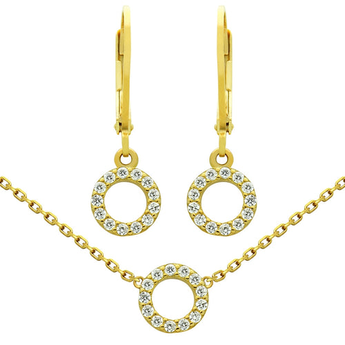 925 Sterling Silver Nickel Free Gold Plated Set: 7mm
