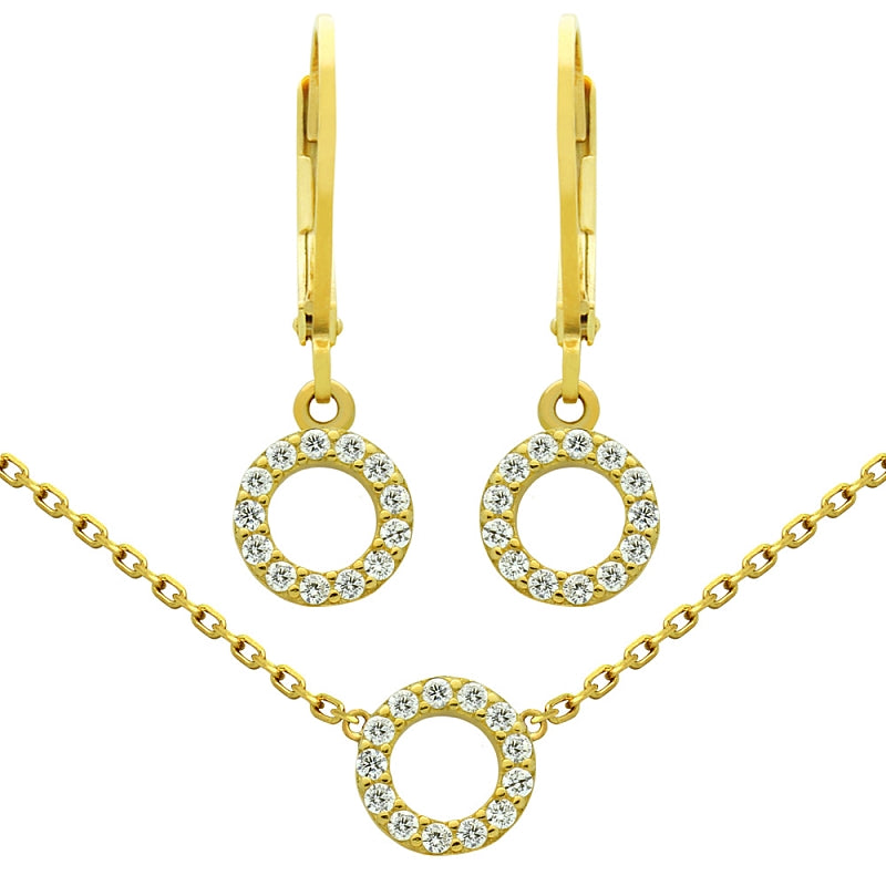 925 Sterling Silver Nickel Free Gold Plated Set: 7mm