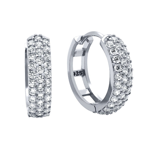 925 Sterling Silver Nickel Free Rhodium Plated 17mm Round