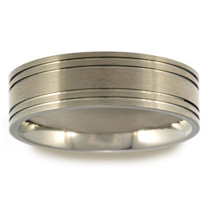 Men's Aircraft Grade Titanium Wedding Ring Band (7 mm)