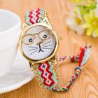 Load image into Gallery viewer, Luxury Watches Women Cute Glasses Cat Quartz Dial Wrist Watch Multi color  feminino