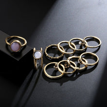 Load image into Gallery viewer, Luxury 10Pcs/Set Midi Rings For Women Vintage Arrow Moon Finger Joint ring Knuckie