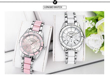 Load image into Gallery viewer, LONGBO Brand Fashion Watch Women Luxury Ceramic And Alloy Bracelet  Wristwatch