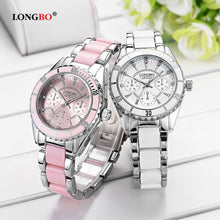 Load image into Gallery viewer, LONGBO Brand Fashion Watch Women Luxury Ceramic And Alloy Bracelet  Wristwatch